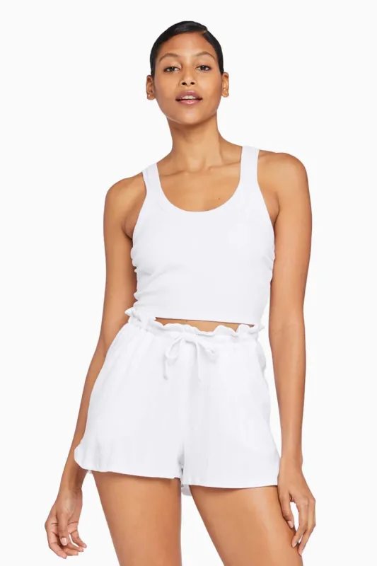 Thalia Organic Rib Crop Top - White Organic Rib sold by Vitamin A
