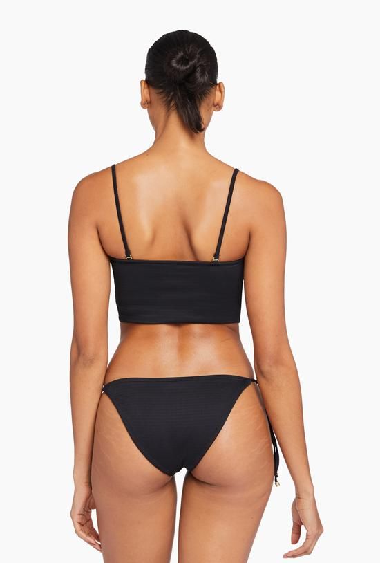 Elle Adjustable Tie Side Bottom - Black EcoTex sold by Vitamin A