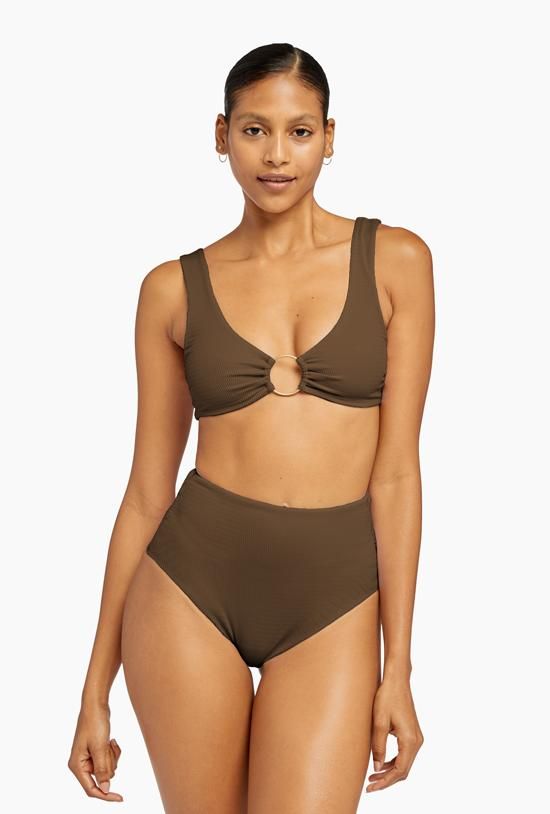 Barcelona High Waist Full Cut Bottom - Tea Leaf EcoTex sold by Vitamin A product image thumbnail 2