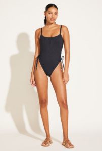 Gemma One Piece - Black EcoRib sold by Vitamin A