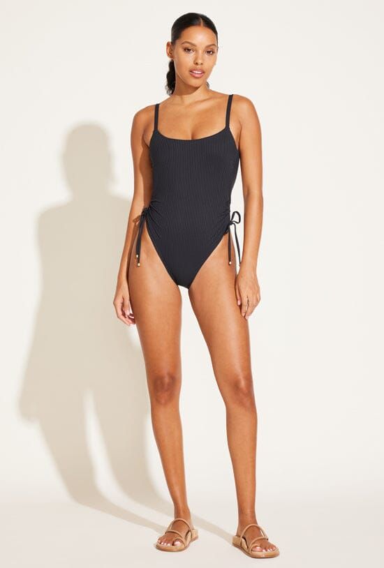 Gemma One Piece - Black EcoRib sold by Vitamin A