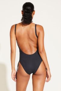 Gemma One Piece - Black EcoRib sold by Vitamin A