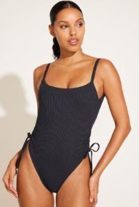 Gemma One Piece - Black EcoRib sold by Vitamin A