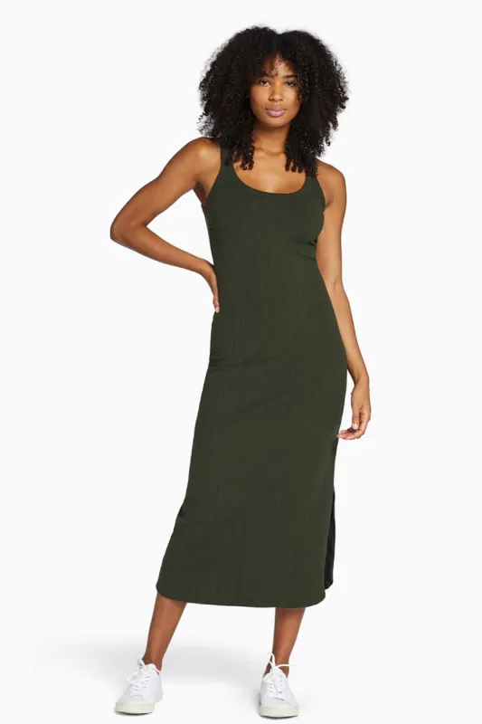 West Organic Rib Tank Dress - Forest Organic Rib sold by Vitamin A