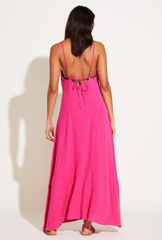 Mari Maxi Dress - Zinnia Crinkle Linen sold by Vitamin A product image thumbnail 4