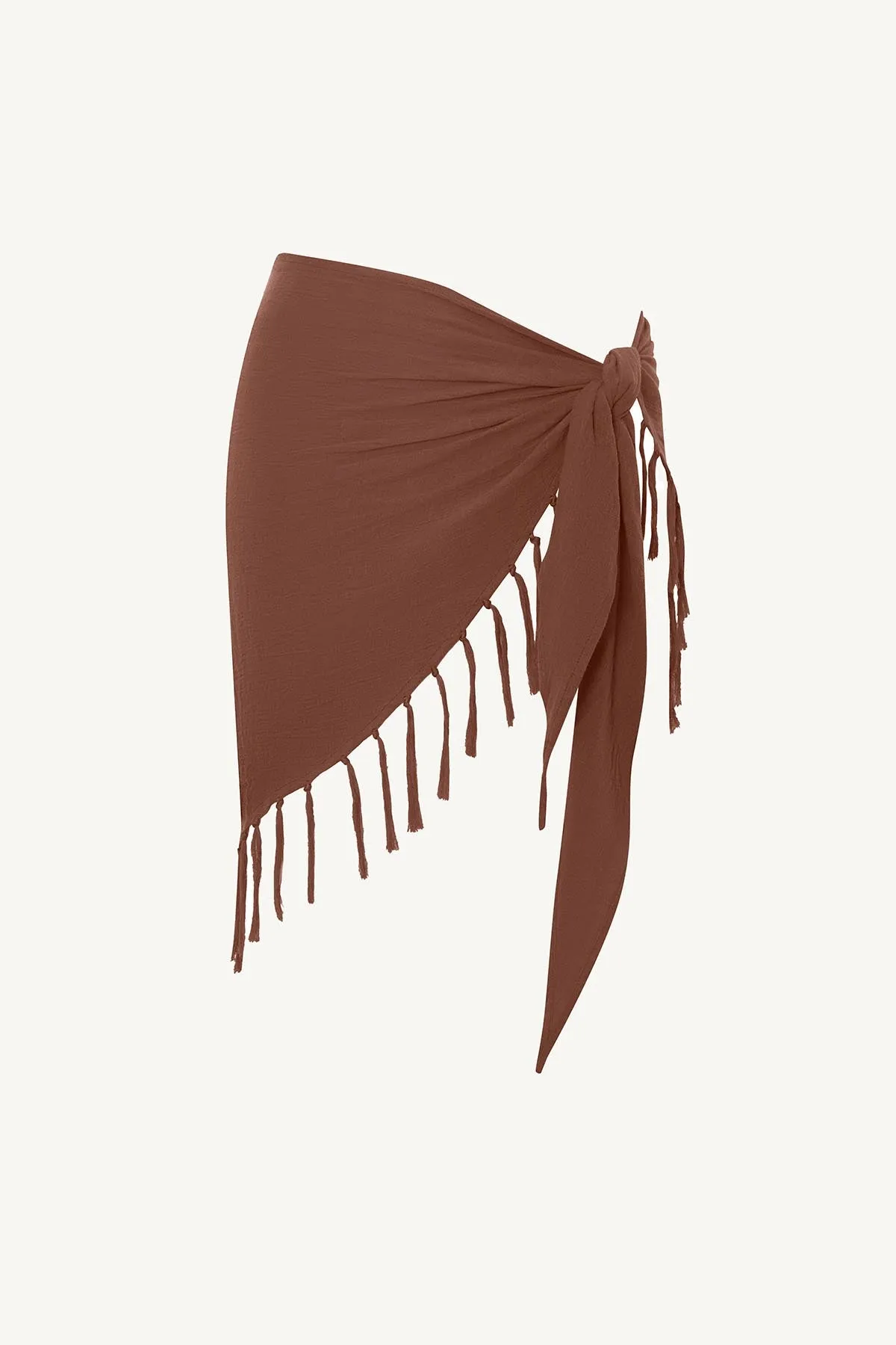 Sirena Sarong - Mocha Crinkle Linen sold by Vitamin A product image thumbnail 5