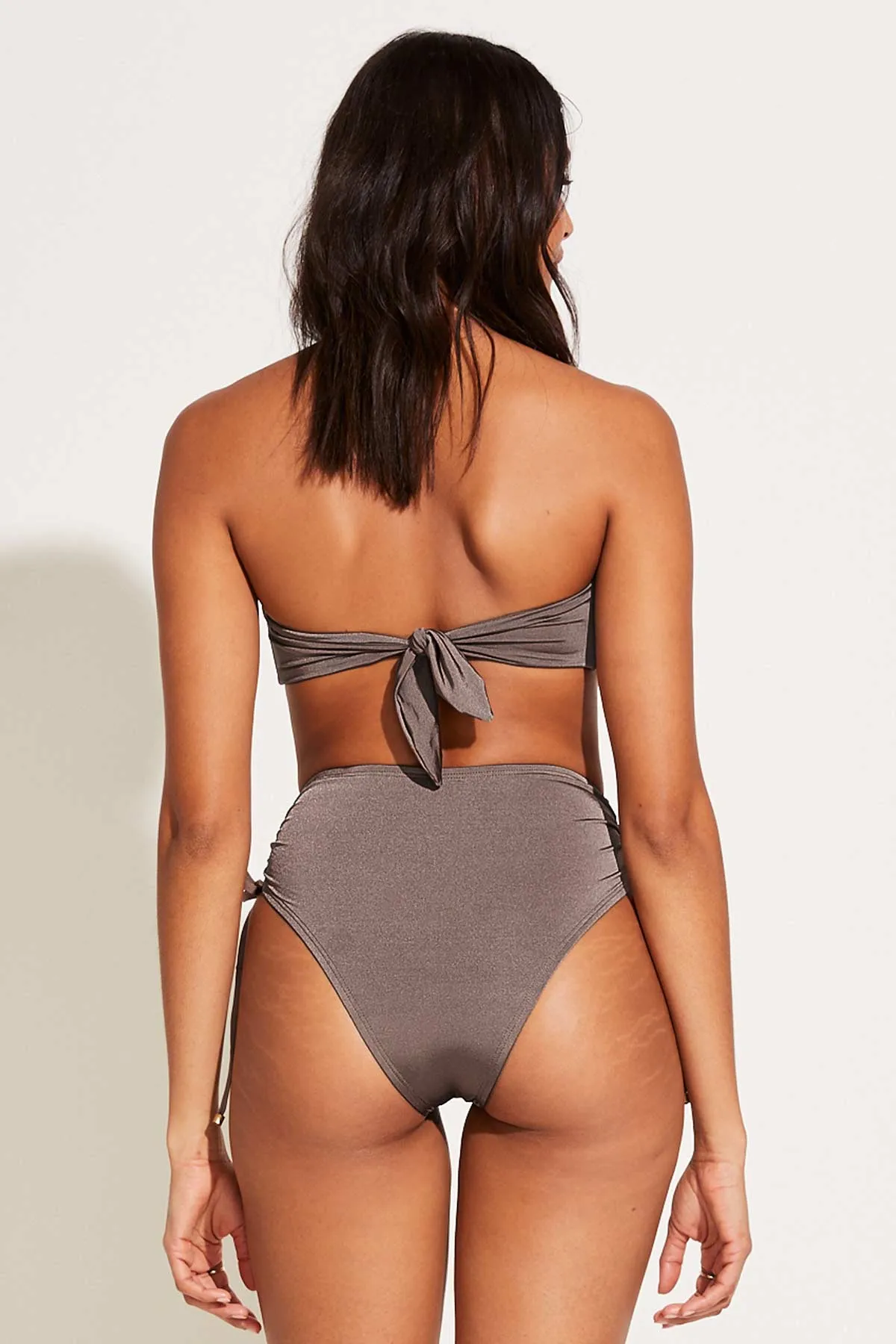 Gemma Ruched High Waist Bottom - Mineral Shimmer EcoLux sold by Vitamin A product image thumbnail 4
