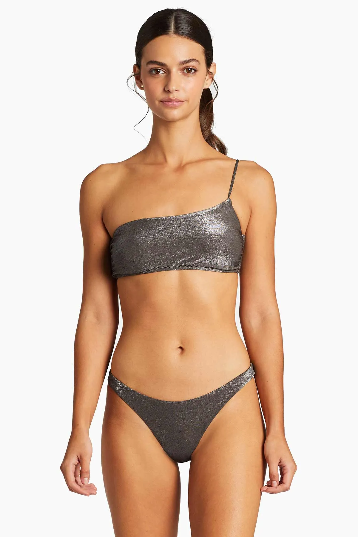 California High Leg Bottom - Graphite Metallic sold by Vitamin A