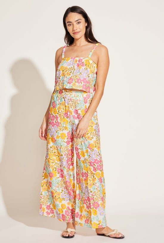 Tallows Blousy Crop Top - Wildflower EcoLinen sold by Vitamin A