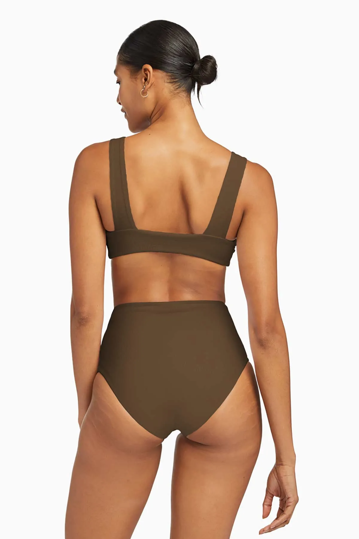 Barcelona High Waist Full Cut Bottom - Tea Leaf EcoTex sold by Vitamin A product image thumbnail 2