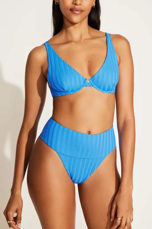 Rossi Halter Underwire Top - Dream Blue SuperRib sold by Vitamin A