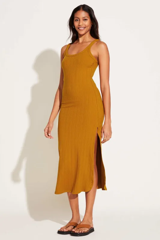 West Organic Rib Tank Dress - Saffron Yellow Organic Rib sold by Vitamin A