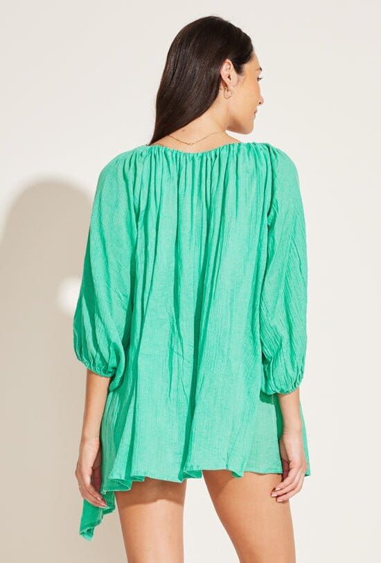 Costa Shirt Dress - Seafoam Organic Cotton Crinkle sold by Vitamin A product image thumbnail 2