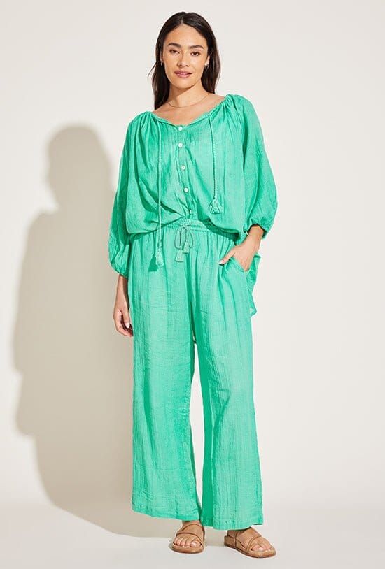 Costa Shirt Dress - Seafoam Organic Cotton Crinkle sold by Vitamin A product image thumbnail 3