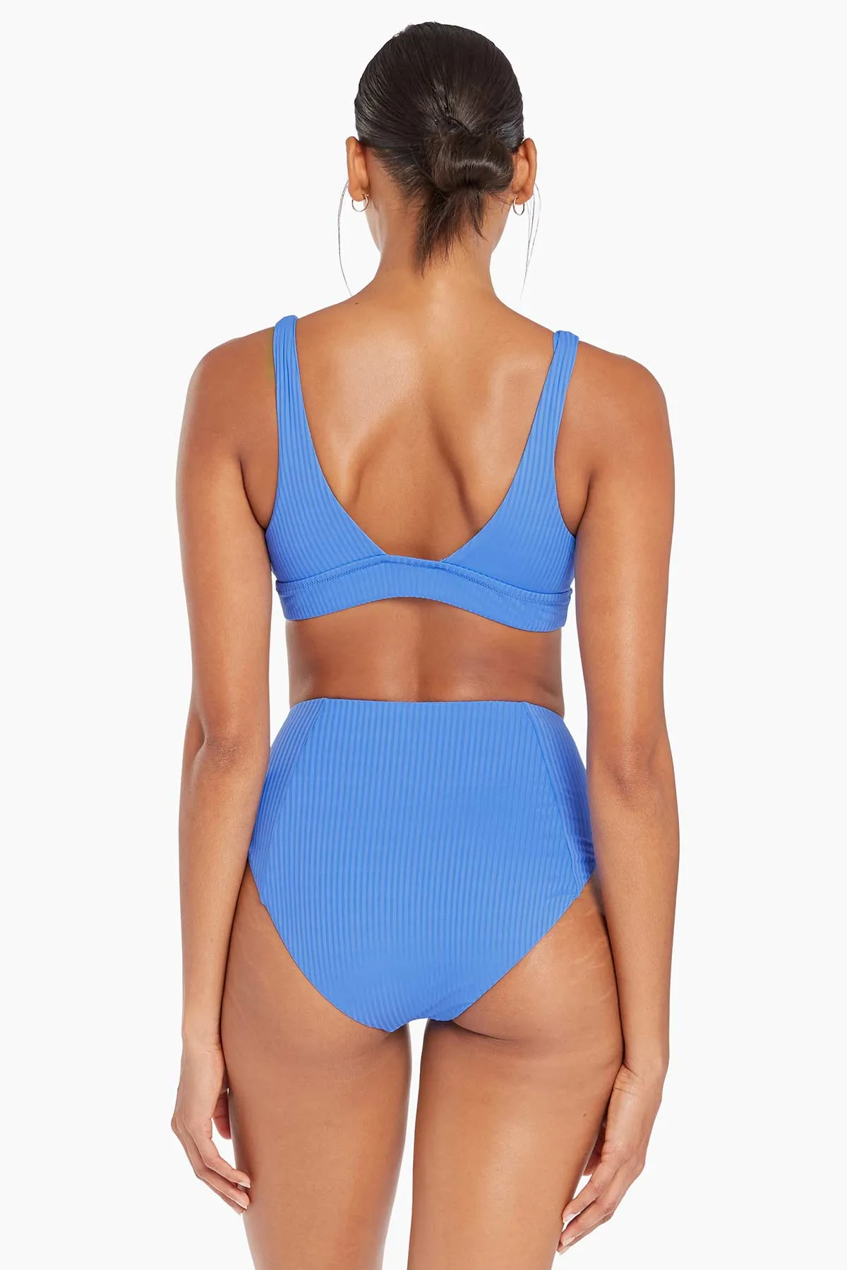 Sienna High Waist Full Cut Bottom - Cornflower Blue EcoRib sold by Vitamin A product image thumbnail 2