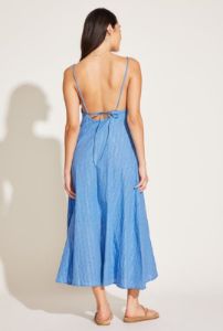Mari Maxi Dress - Ocean Organic Shimmer Cotton sold by Vitamin A