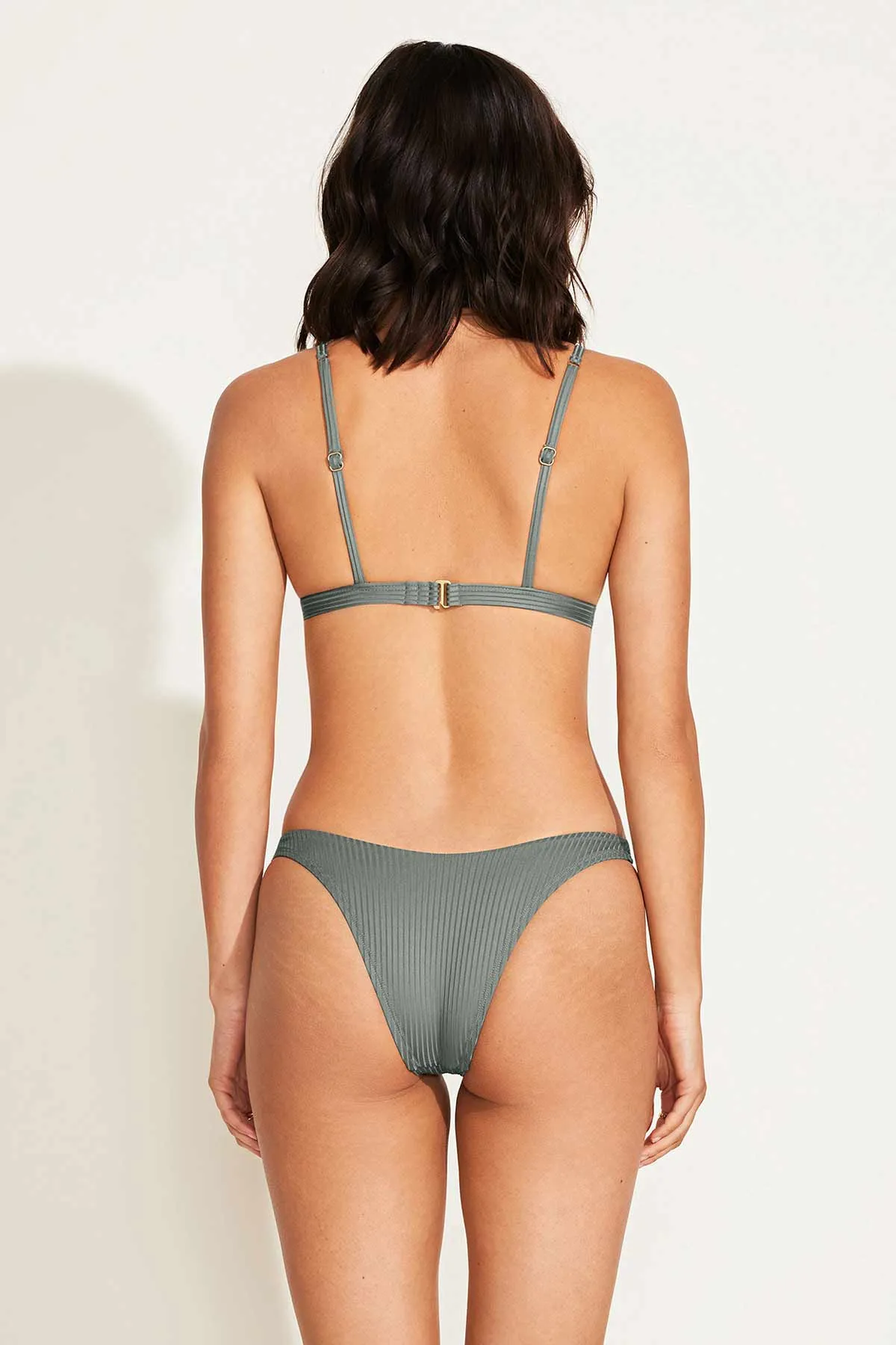 California High Leg Bottom - Sea Green EcoRib sold by Vitamin A product image thumbnail 4