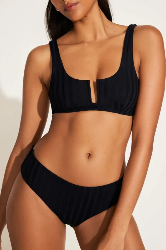 Ursula Bralette Top - Black SuperRib made by Vitamin A