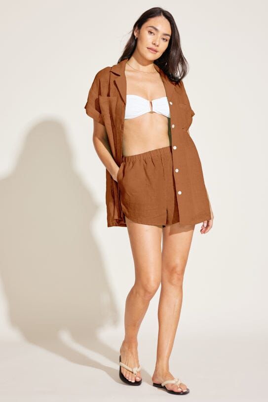 Tallows Linen Short - EcoLinen Cocoa sold by Vitamin A