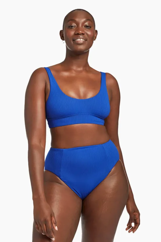 Sienna High Waist Full Cut Bottom - Lagoon EcoRib sold by Vitamin A