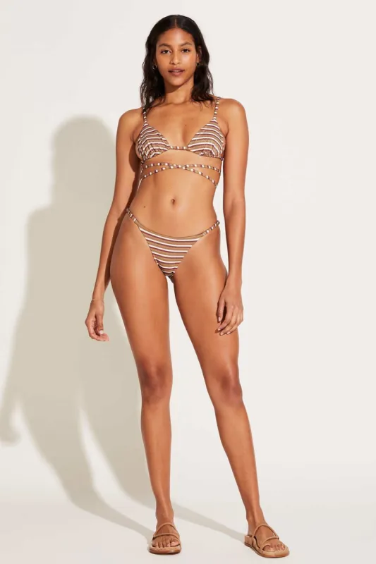 Moss Adjustable Side String Bottom - Sparkle Stripe Metallic Stripe sold by Vitamin A