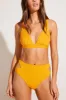 Amara High Waist Bottom - Sunflower Pucker Rib sold by Vitamin A