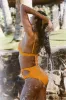 Amara High Waist Bottom - Sunflower Pucker Rib sold by Vitamin A