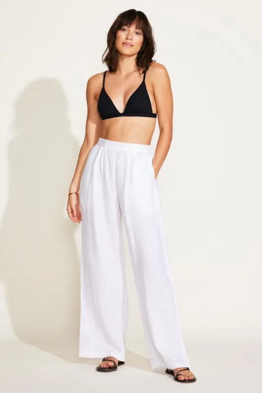 The Getaway Pant - White EcoLinen sold by Vitamin A