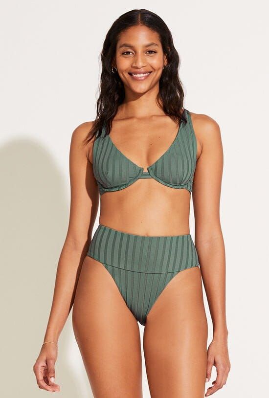Emmi High Waist Bottom - Aloe SuperRib sold by Vitamin A