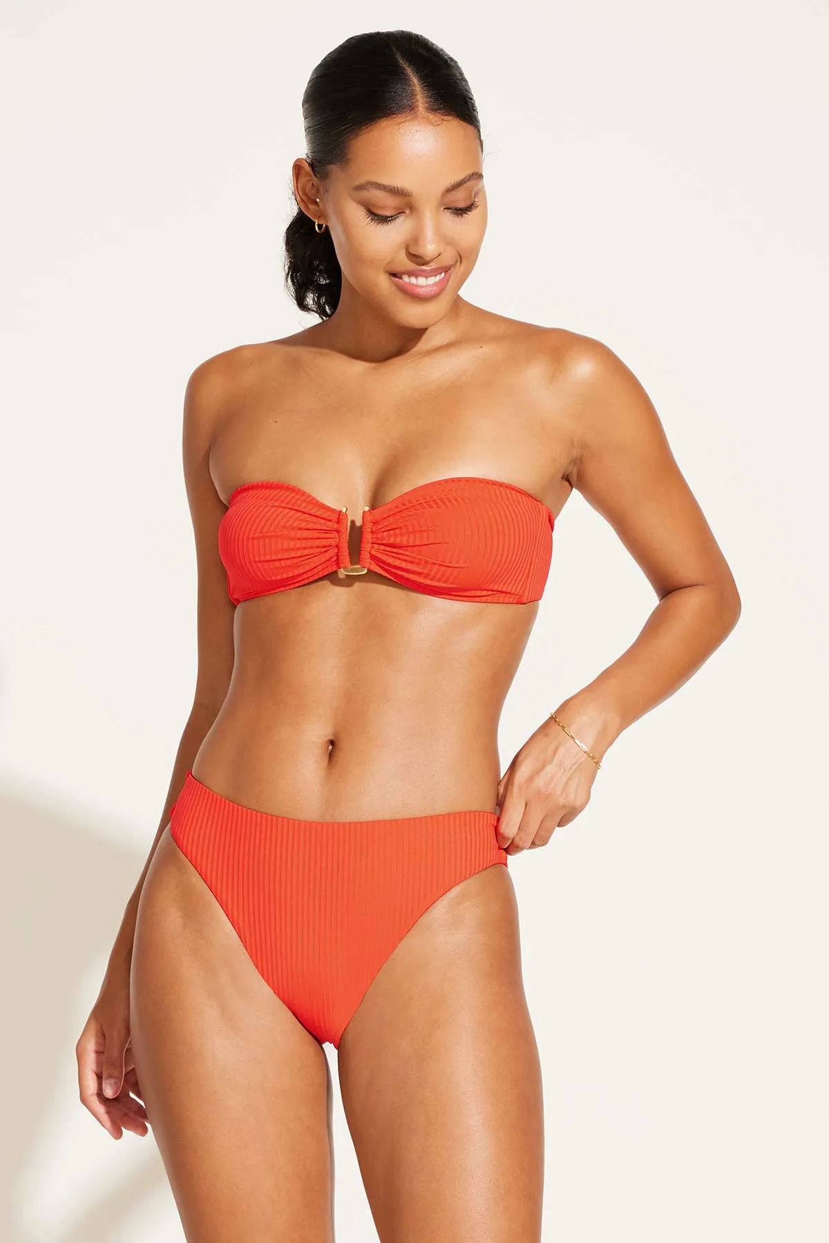 Astrid Bandeau - Hibiscus EcoRib sold by Vitamin A product image thumbnail 2