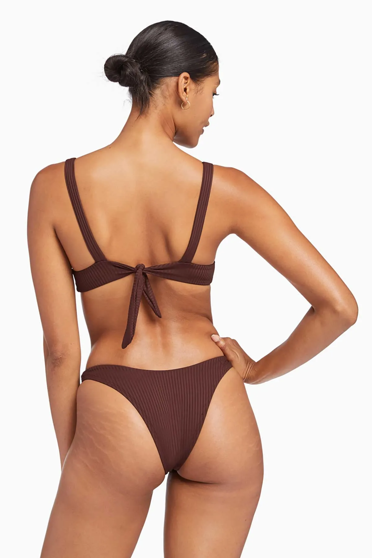 California High Leg Bottom - Chocolate EcoRib sold by Vitamin A product image thumbnail 3