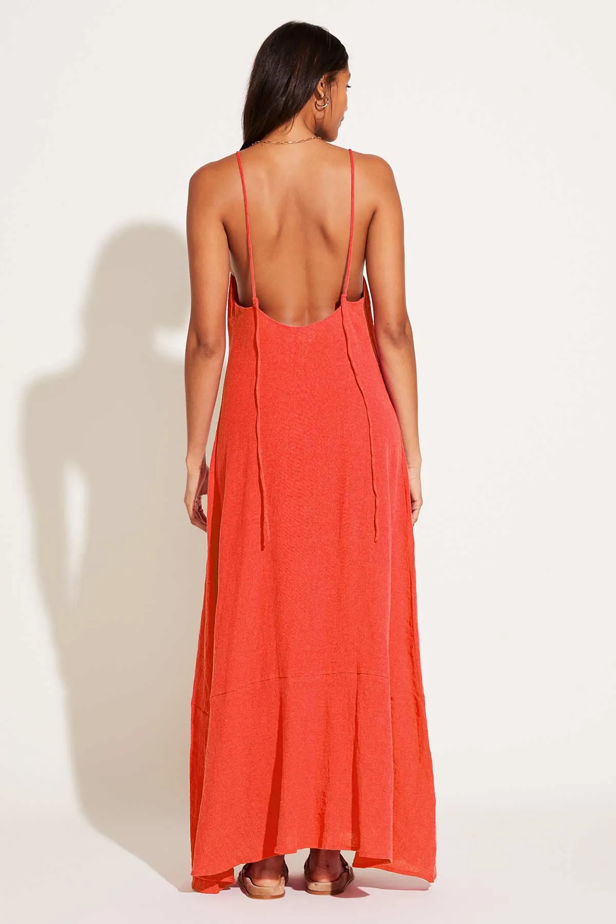 Mari Maxi Dress - Hibiscus Crinkle Linen sold by Vitamin A product image thumbnail 3