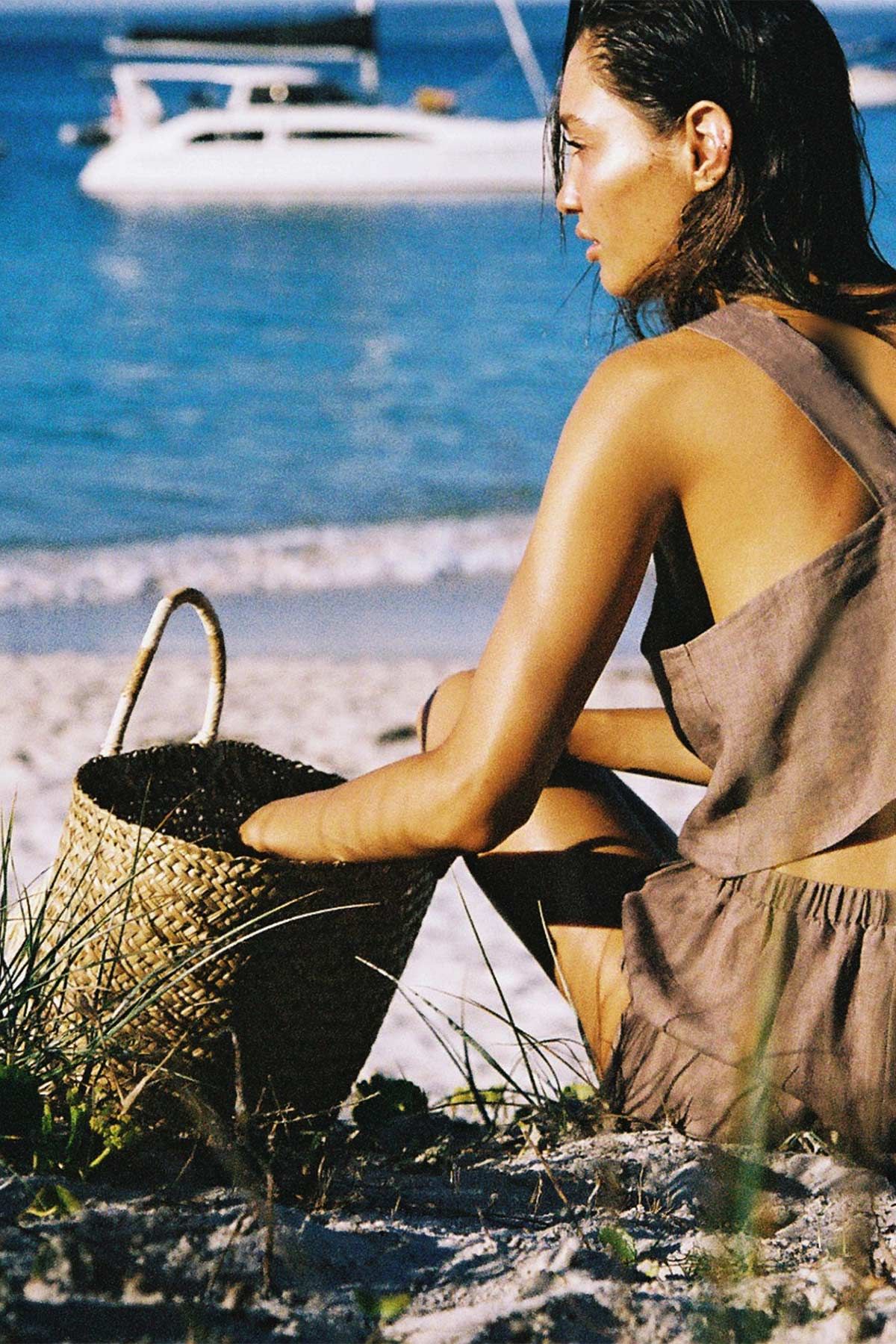 Amalfi Woven Beach Tote Bag sold by Vitamin A product image thumbnail 5