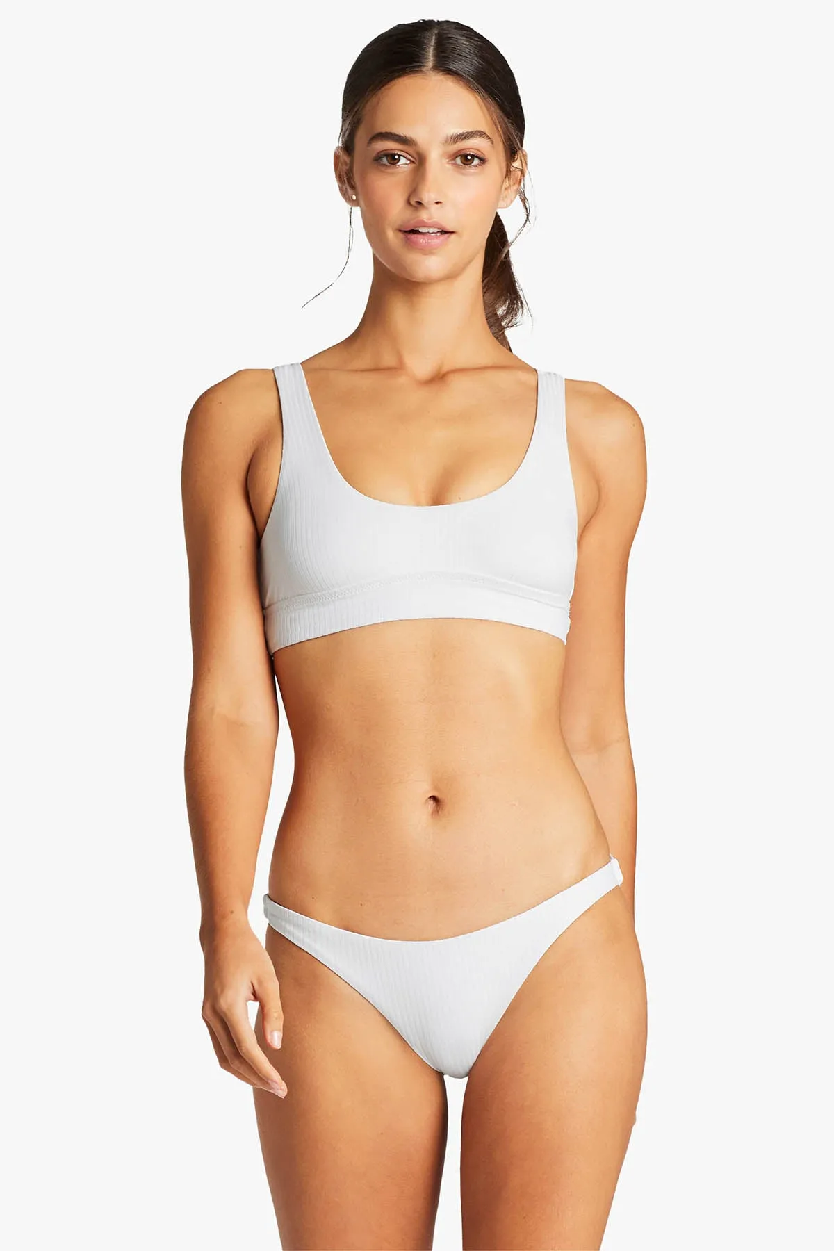 Sienna Tank - White EcoRib sold by Vitamin A