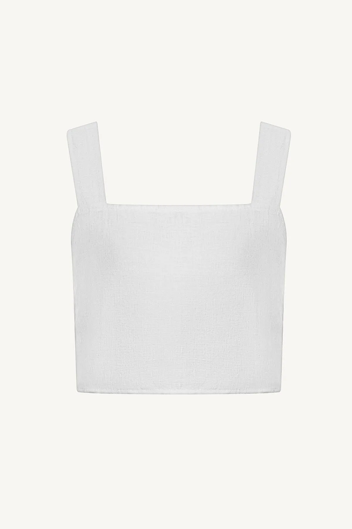 Tallows Crop Top - White EcoLinen sold by Vitamin A product image thumbnail 5