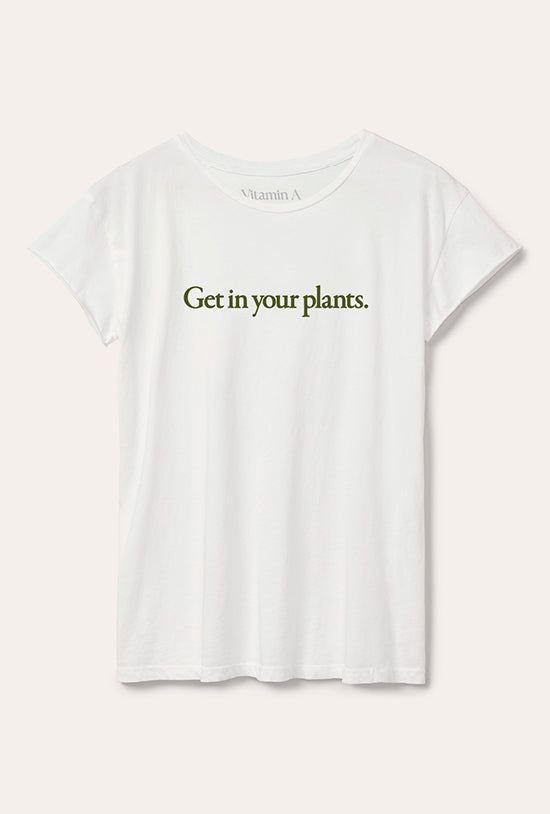 Get In Your Plants Organic Graphic Tee - Green sold by Vitamin A