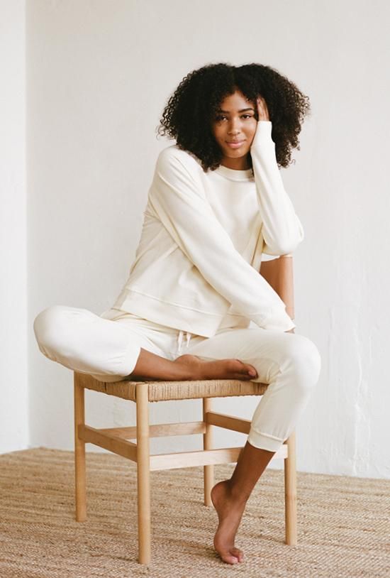 Cora Organic Cotton Crewneck - Ecru EcoSoft sold by Vitamin A product image thumbnail 4