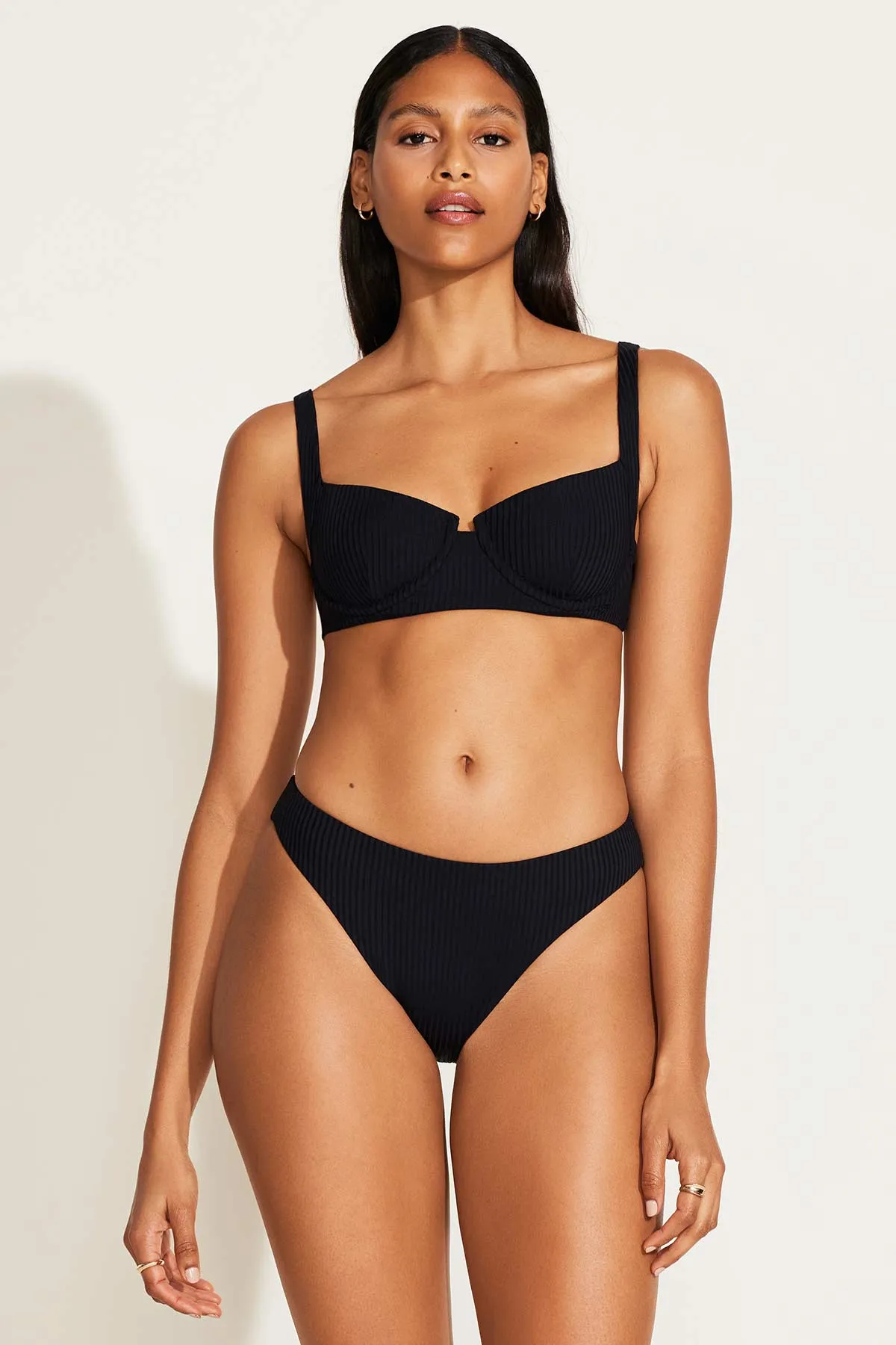 Cali High Leg Full Bottom - Black EcoRib sold by Vitamin A product image thumbnail 2