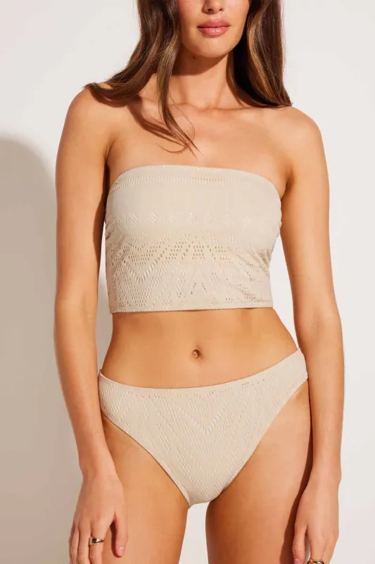 Harper Bandeau Top - Natural Calico Crochet sold by Vitamin A