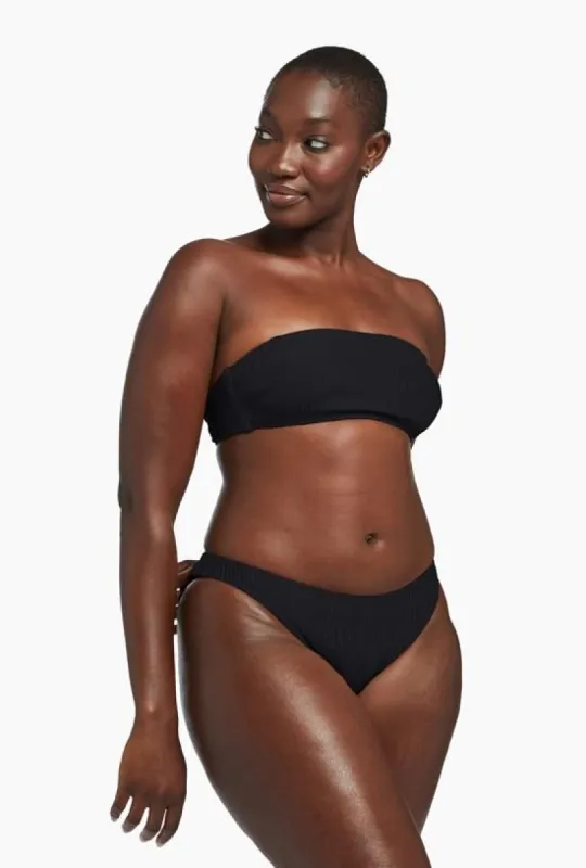 Mila Bandeau Top - Black EcoRib sold by Vitamin A
