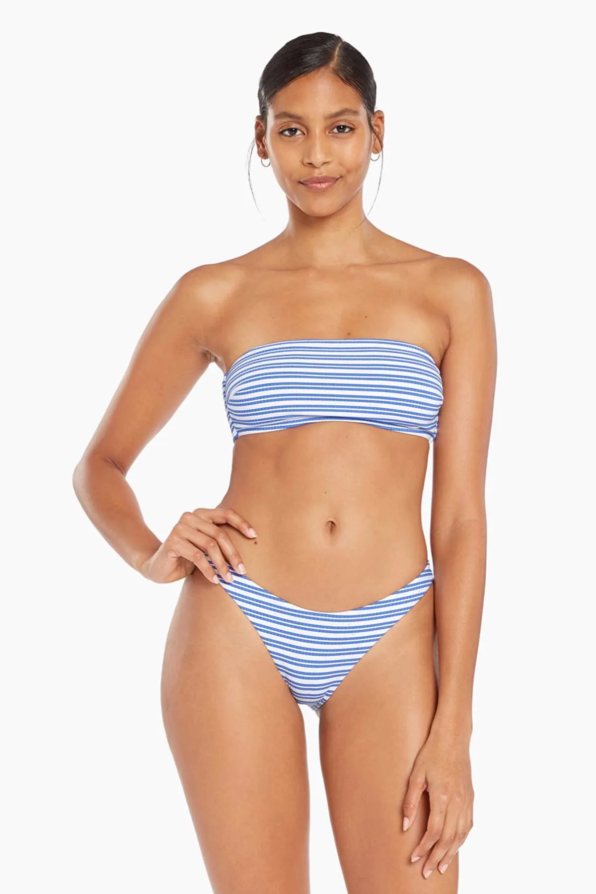 California High Leg Bottom - Sardinia Stripe sold by Vitamin A