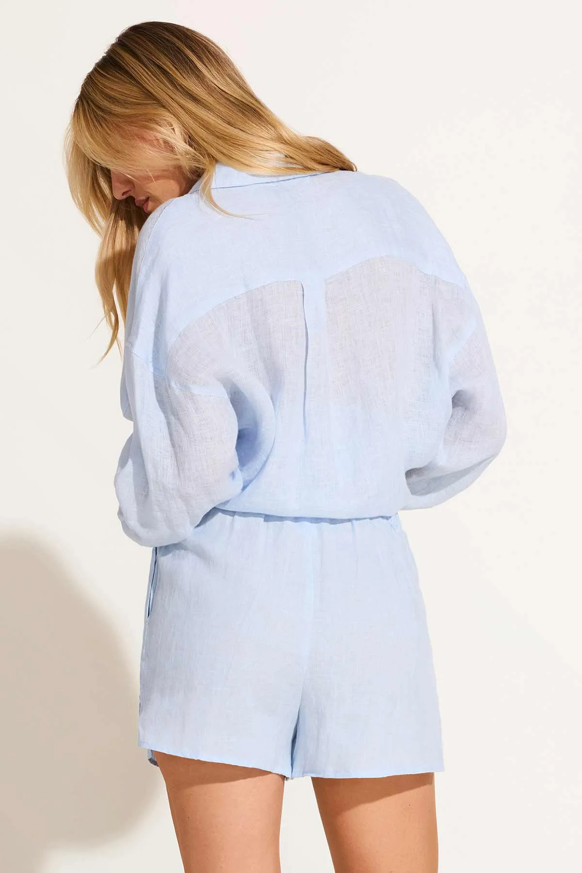 Tallows Linen Short - Celeste EcoLinen sold by Vitamin A product image thumbnail 4