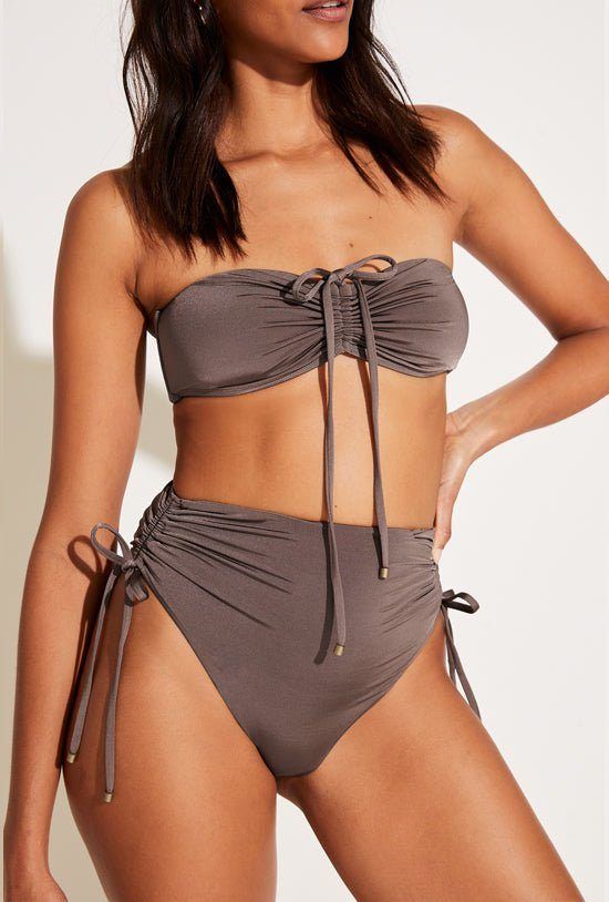 Gemma Ruched High Waist Bottom - Mineral Shimmer EcoLux sold by Vitamin A product image thumbnail 3