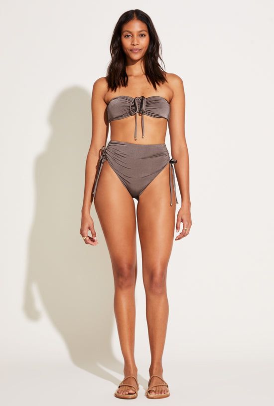 Gemma Ruched High Waist Bottom - Mineral Shimmer EcoLux sold by Vitamin A product image thumbnail 4
