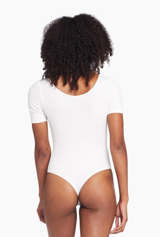 West Bodysuit - White Organic Rib sold by Vitamin A product image thumbnail 3