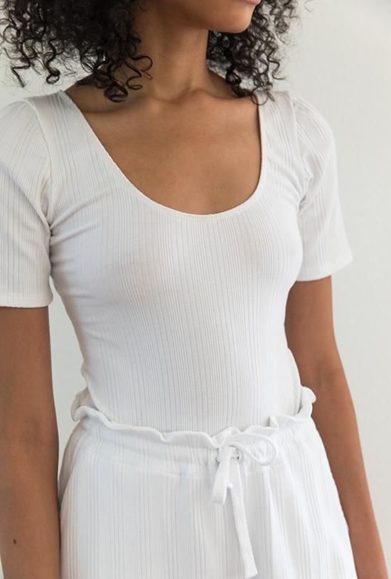 West Bodysuit - White Organic Rib sold by Vitamin A product image thumbnail 2