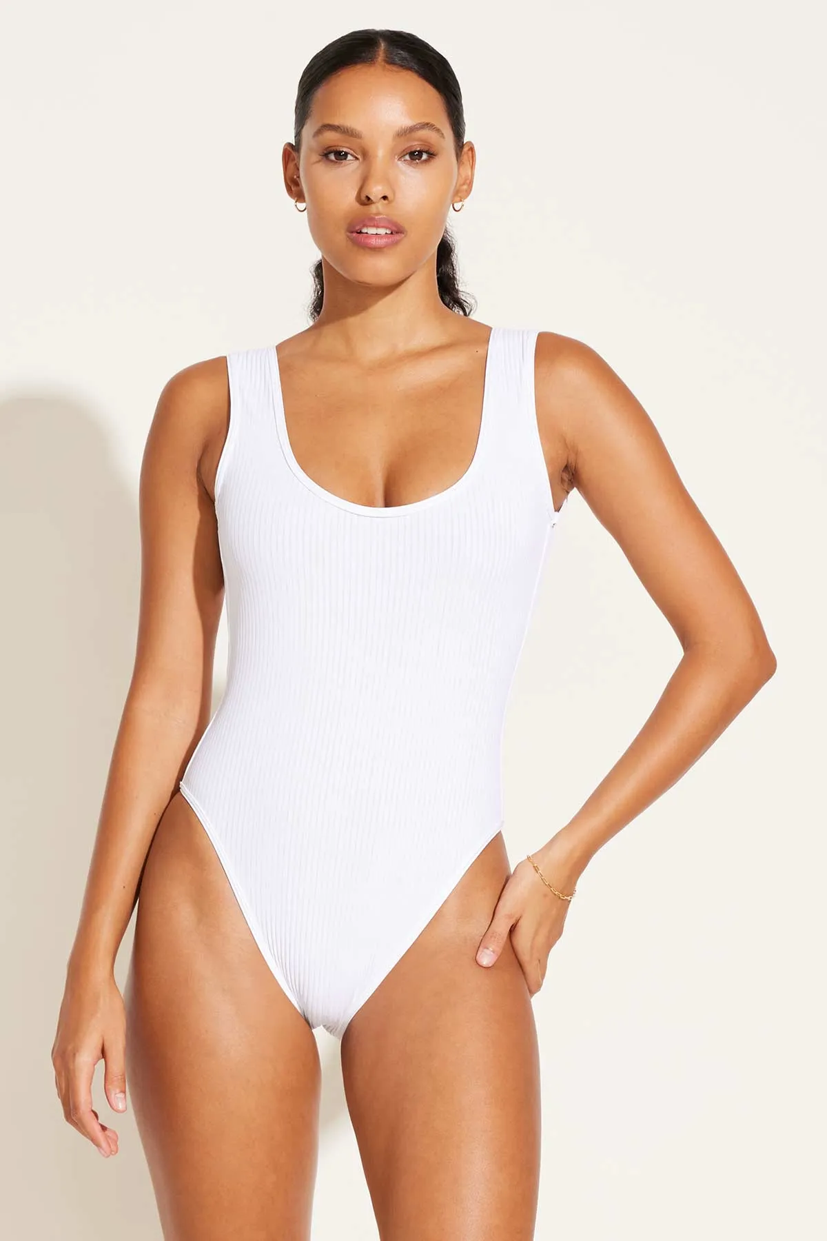 Reese Reversible One Piece - Black EcoRib BT sold by Vitamin A product image thumbnail 3