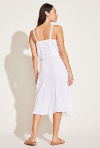 Tallows Blousy Crop Top - EcoLinen White sold by Vitamin A
