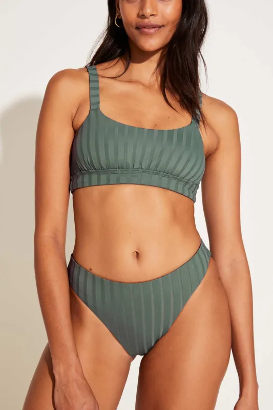 New Sienna Bralette Top - Aloe Green SuperRib made by Vitamin A