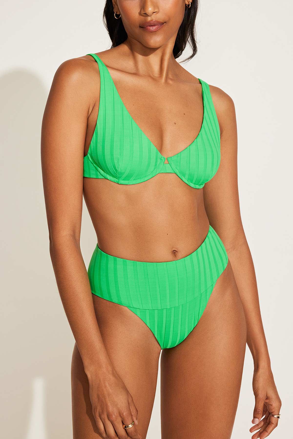 Emmi High Waist Bottom - Spearmint Green SuperRib sold by Vitamin A product image thumbnail 2